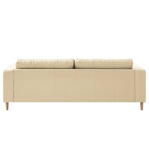 3-Sitzer Sofa COSO Classic Echtleder - Echtleder Neto: Creme - Esche