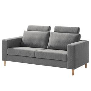 2,5-Sitzer Sofa COSO Classic Webstoff - Stoff Lica: Hellgrau - Esche