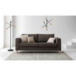 2,5-Sitzer Sofa COSO Classic Echtleder - Echtleder Neto: Braun - Esche