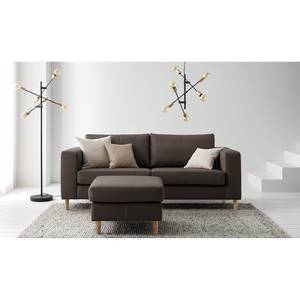 2,5-Sitzer Sofa COSO Classic Echtleder - Echtleder Neto: Braun - Esche