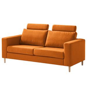 2,5-Sitzer Sofa COSO Classic Webstoff - Webstoff Milan: Rostbraun - Esche