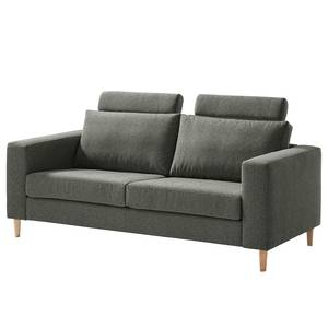 2,5-Sitzer Sofa COSO Classic Webstoff - Stoff Lica: Dunkelgrau - Esche