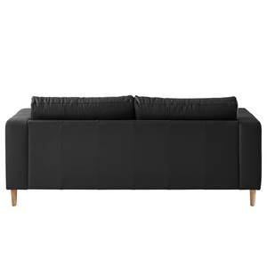 2,5-Sitzer Sofa COSO Classic Echtleder - Echtleder Neto: Schwarz - Esche