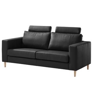 2,5-Sitzer Sofa COSO Classic Echtleder - Echtleder Neto: Schwarz - Esche