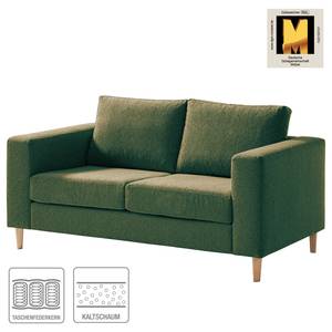 2-Sitzer Sofa COSO Classic Webstoff - Stoff Lica: Grün - Esche