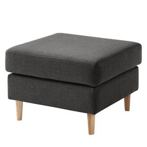 Gestoffeerde hocker COSO Classic geweven stof - Geweven stof Milan: Antraciet - Breedte: 64 cm - Es