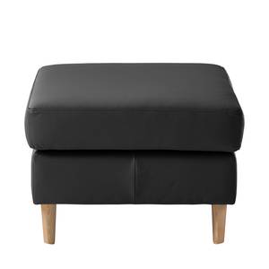 Gestoffeerde hocker COSO Classic echt leer - Leer Neto: Zwart - Breedte: 64 cm - Es