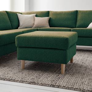 Gestoffeerde hocker COSO Classic geweven stof - Stof Lica: Groen - Breedte: 64 cm - Es