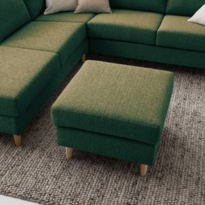 Gestoffeerde hocker COSO Classic geweven stof - Stof Lica: Groen - Breedte: 64 cm - Es