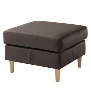 Gestoffeerde hocker COSO Classic echt leer - Leer Neto: Bruin - Breedte: 64 cm - Es