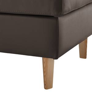 Gestoffeerde hocker COSO Classic echt leer - Leer Neto: Bruin - Breedte: 64 cm - Es