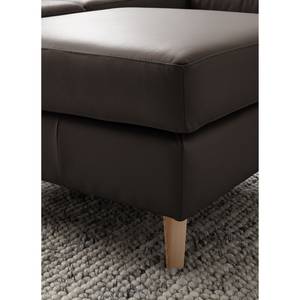 Gestoffeerde hocker COSO Classic echt leer - Leer Neto: Bruin - Breedte: 64 cm - Es