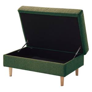 Gestoffeerde hocker COSO Classic geweven stof - Stof Lica: Groen - Breedte: 95 cm - Es