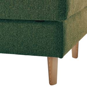 Gestoffeerde hocker COSO Classic geweven stof - Stof Lica: Groen - Breedte: 95 cm - Es