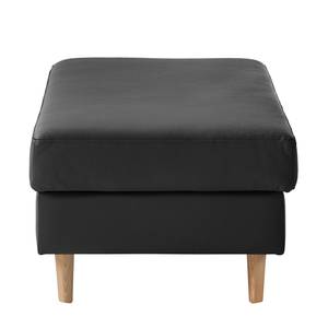 Gestoffeerde hocker COSO Classic echt leer - Leer Neto: Zwart - Breedte: 95 cm - Es