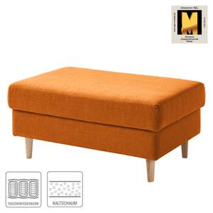 Gestoffeerde hocker COSO Classic geweven stof - Geweven stof Milan: Roestbruin - Breedte: 95 cm - Es