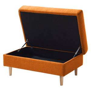 Gestoffeerde hocker COSO Classic geweven stof - Geweven stof Milan: Roestbruin - Breedte: 95 cm - Es