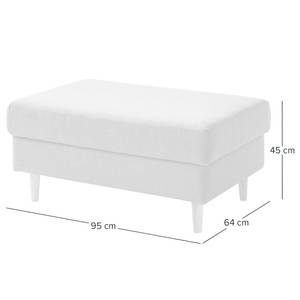 Gestoffeerde hocker COSO Classic geweven stof - Geweven stof Milan: Roestbruin - Breedte: 95 cm - Es