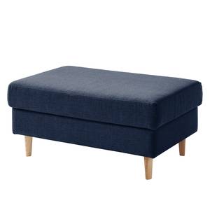 Gestoffeerde hocker COSO Classic geweven stof - Geweven stof Milan: Lichtblauw - Breedte: 95 cm - Es