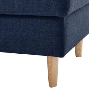 Gestoffeerde hocker COSO Classic geweven stof - Geweven stof Milan: Lichtblauw - Breedte: 95 cm - Es