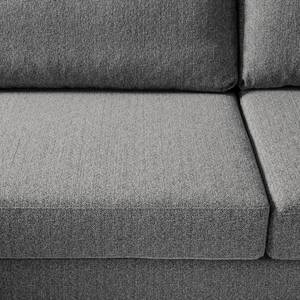 Ecksofa COSO Classic mit Ottomane Webstoff - Stoff Lica: Hellgrau - Breite: 238 cm - Ottomane davorstehend links - Bettkasten - Esche