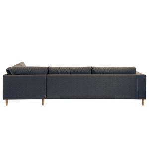 Ecksofa COSO Classic mit Ottomane Webstoff - Stoff Lica: Blau - Breite: 304 cm - Ottomane davorstehend rechts - Bettkasten - Esche