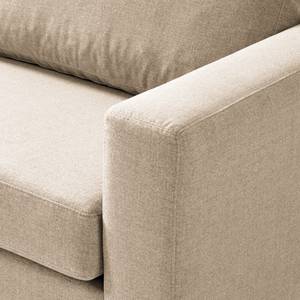 3-Sitzer Sofa COSO Classic Webstoff - Webstoff Milan: Beige - Walnuss