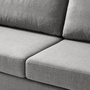 2,5-Sitzer Sofa COSO Classic Webstoff - Webstoff Milan: Hellgrau - Walnuss