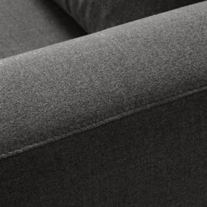 2-Sitzer Sofa COSO Classic Webstoff - Webstoff Milan: Anthrazit - Walnuss
