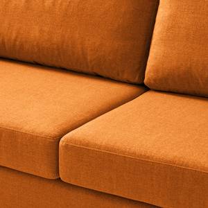 2-Sitzer Sofa COSO Classic Webstoff - Webstoff Milan: Rostbraun - Walnuss