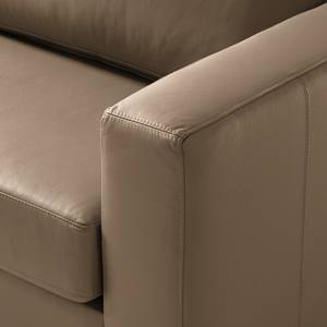 2-Sitzer Sofa COSO Classic Echtleder - Echtleder Neto: Taupe - Walnuss