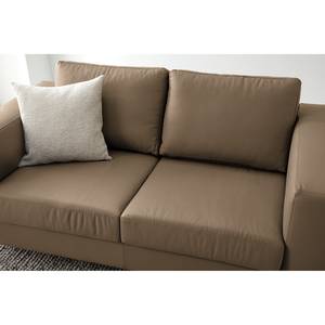 2-Sitzer Sofa COSO Classic Echtleder - Echtleder Neto: Taupe - Walnuss