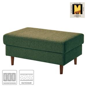 Repose-pieds COSO Classic Tissu - Tissu Lica: Vert - Largeur : 95 cm - Noyer