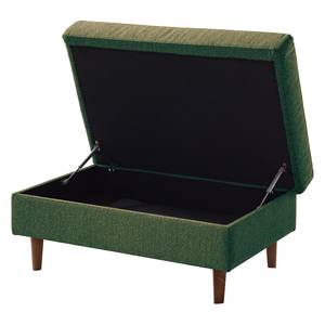 Repose-pieds COSO Classic Tissu - Tissu Lica: Vert - Largeur : 95 cm - Noyer