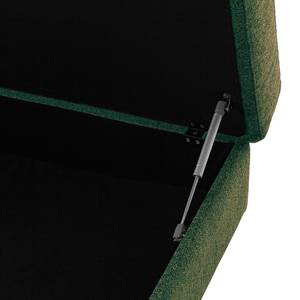 Gestoffeerde hocker COSO Classic geweven stof - Stof Lica: Groen - Breedte: 95 cm - Walnoot