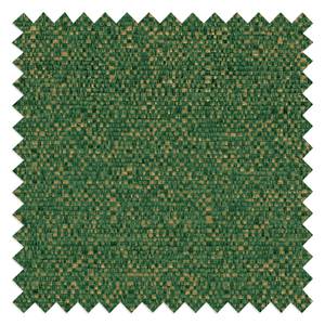 Gestoffeerde hocker COSO Classic geweven stof - Stof Lica: Groen - Breedte: 95 cm - Walnoot