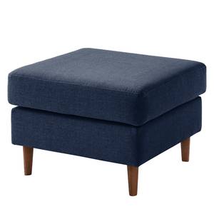 Gestoffeerde hocker COSO Classic geweven stof - Geweven stof Milan: Lichtblauw - Breedte: 64 cm - Walnoot