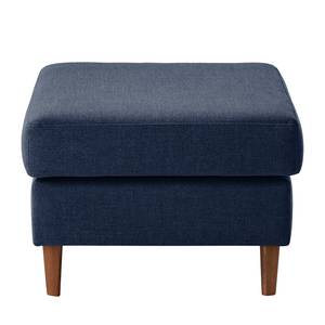 Gestoffeerde hocker COSO Classic geweven stof - Geweven stof Milan: Lichtblauw - Breedte: 64 cm - Walnoot