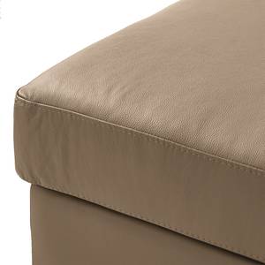 Repose-pieds COSO Classic Cuir véritable - Cuir Neto : Taupe - Largeur : 64 cm - Noyer