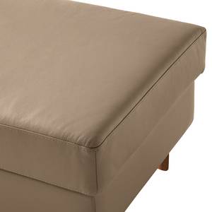 Repose-pieds COSO Classic Cuir véritable - Cuir Neto : Taupe - Largeur : 64 cm - Noyer
