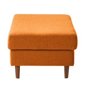 Gestoffeerde hocker COSO Classic geweven stof - Geweven stof Milan: Roestbruin - Breedte: 95 cm - Walnoot