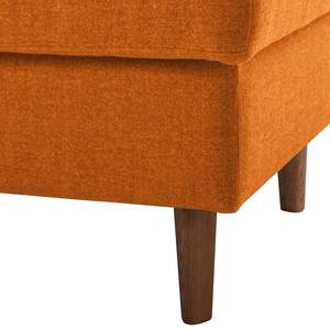 Repose-pieds COSO Classic Tissu - Tissu Milan : Marron rouille - Largeur : 95 cm - Noyer