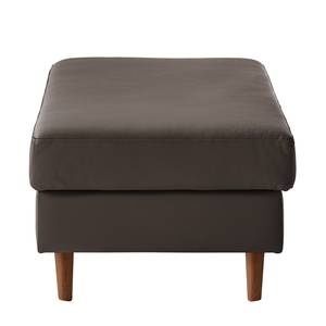 Gestoffeerde hocker COSO Classic echt leer - Leer Neto: Bruin - Breedte: 95 cm - Walnoot