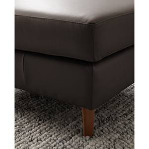 Gestoffeerde hocker COSO Classic echt leer - Leer Neto: Bruin - Breedte: 95 cm - Walnoot