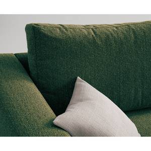 Ecksofa COSO Classic mit Ottomane Webstoff - Stoff Lica: Grün - Breite: 304 cm - Ottomane davorstehend rechts - Bettkasten - Walnuss