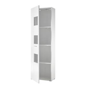 Vitrine Cely Blanc brillant / Blanc mat - Hauteur : 192 cm