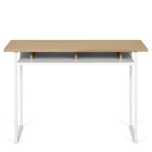 Schreibtisch Bristol Eiche teilmassiv / Metall - Eiche / Weiß
