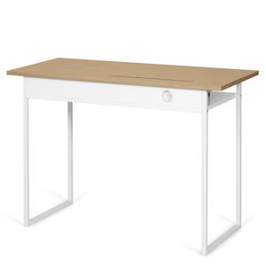 Bureau Bristol deels massief eikenhout/metaal - eikenhout/wit