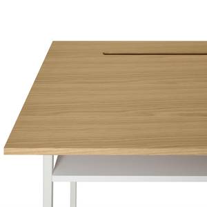 Bureau Bristol deels massief eikenhout/metaal - eikenhout/wit