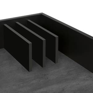 Bureau Volga Métal - Imitation béton noir / Noir